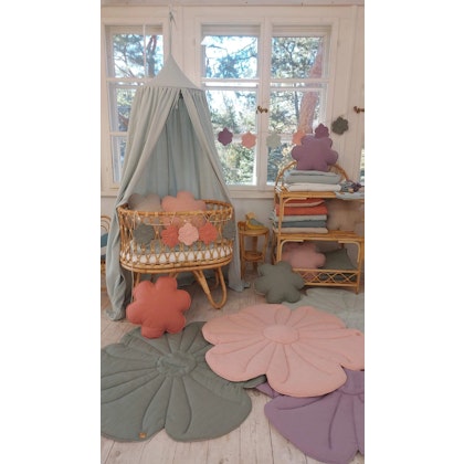 Moi Mili, velvet play mat, Bloom Pink Elderberry