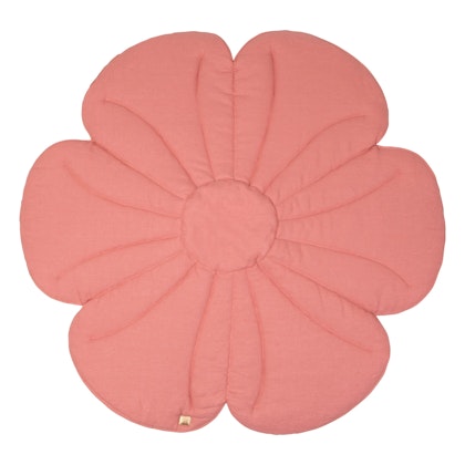 Moi Mili, linen play mat, Bloom Coral Pink