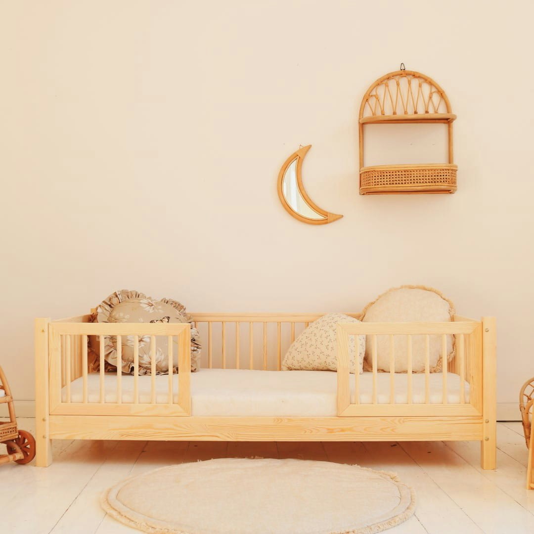 Children's bed Adele with guard rail (different sizes) Children's bed Adele with guard rail (different sizes)