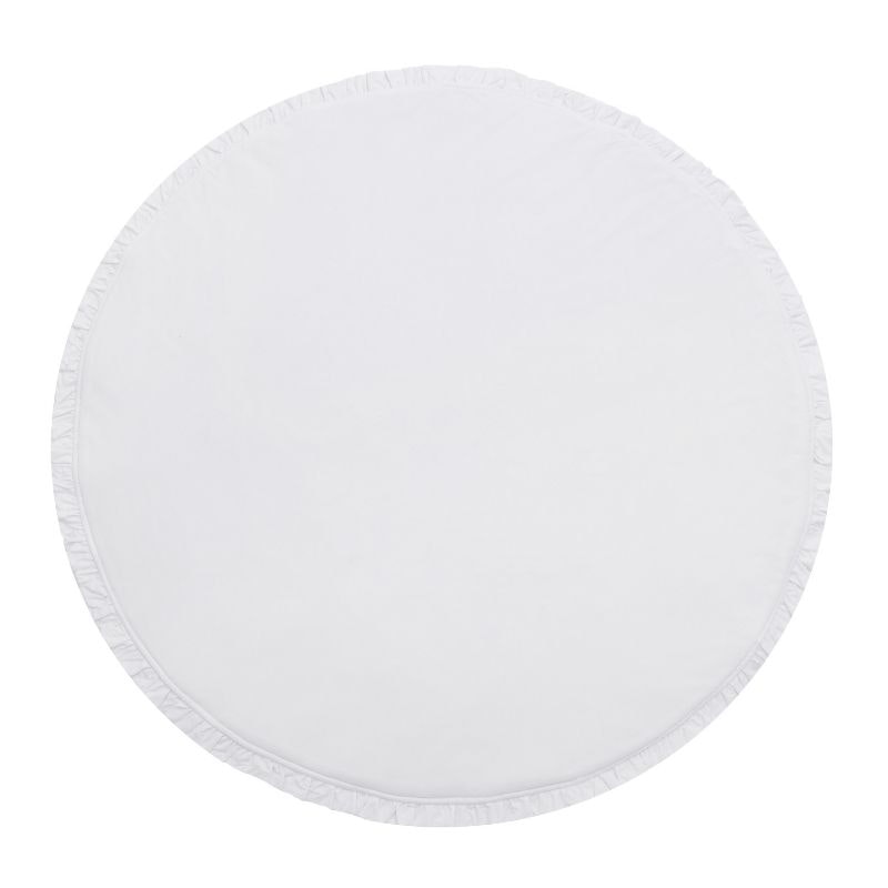 Babylove, round play mat with flounce, white 