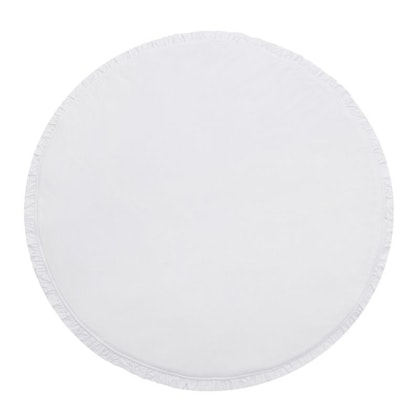 Babylove, round play mat with flounce, white