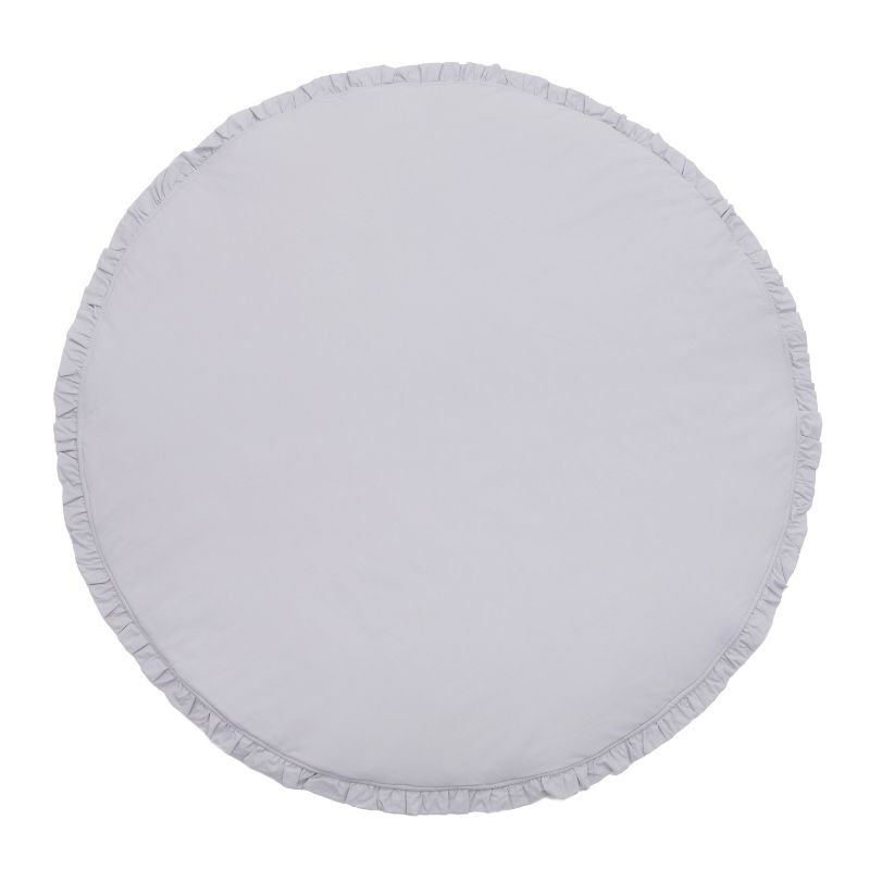 Babylove, round play mat with flounce, gray 