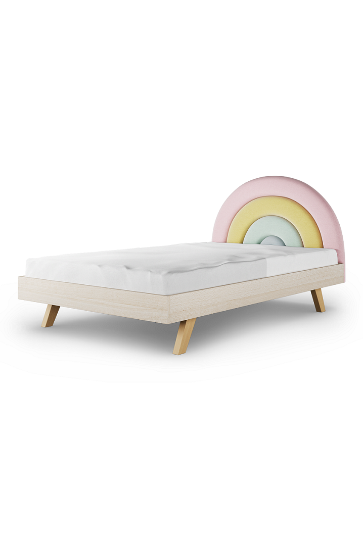 Sänggavel till barnsängen, Pastell regnbåge 