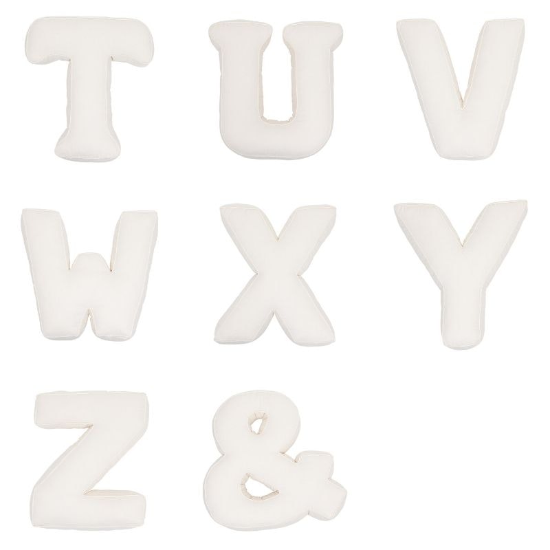 Vanilla cotton alphabet pillow (optional letter) 