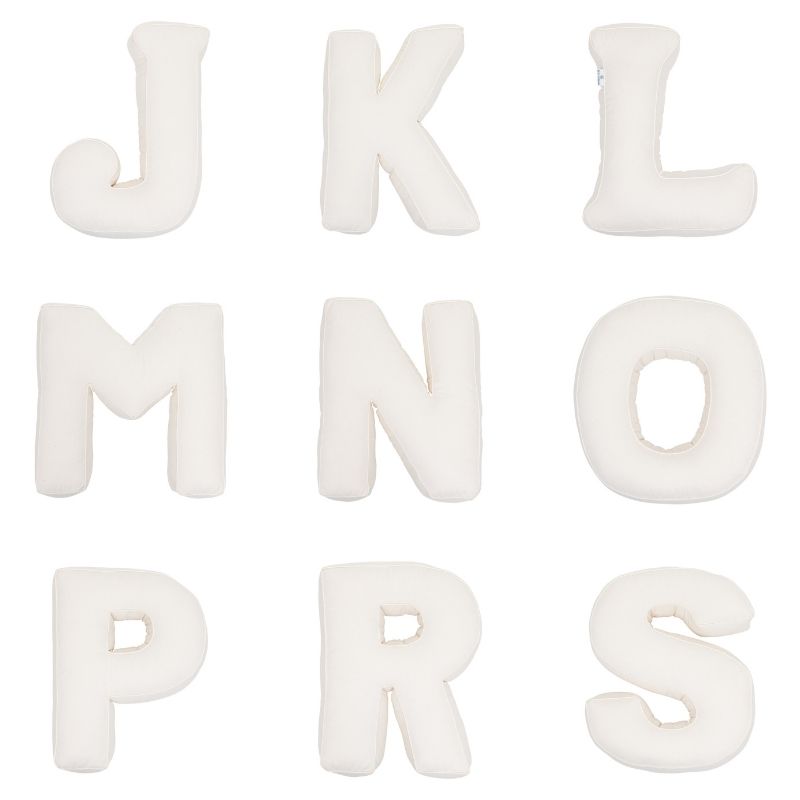 Vanilla cotton alphabet pillow (optional letter) 