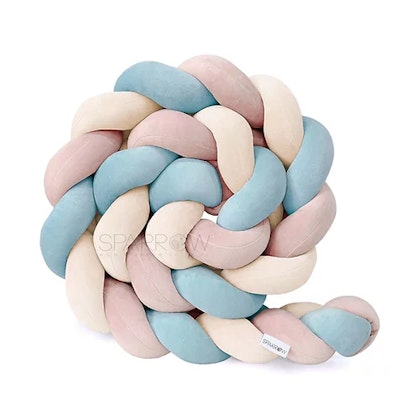 Bed bumper braided, Pastel mix