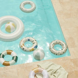Liewood, Baloo badring, Stripe Dusty mint/Creme de la Creme