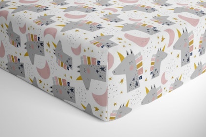 Fitted sheet for junior bed, Unicorn