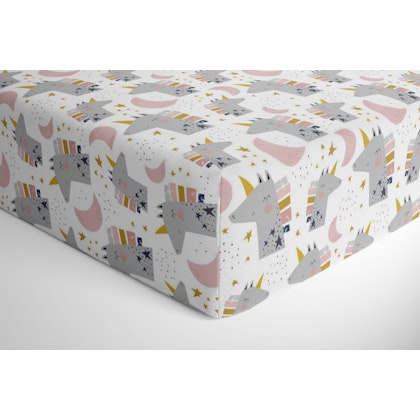 Fitted sheet for junior bed, Unicorn