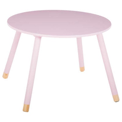 Pink wooden table for the children's room