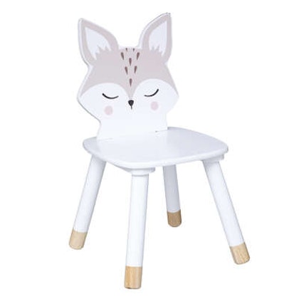 Wooden chair for the children's room, fox