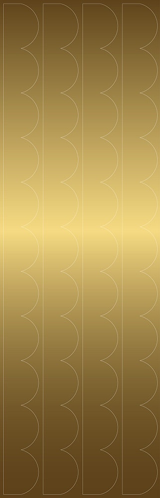 Väggklistermärken Guld Cirklar Väggdekoration i form av remsor med guld halvcirklar