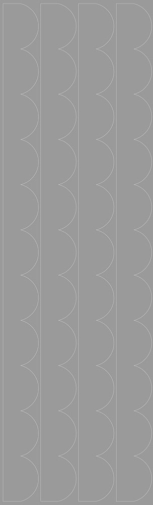 Väggklistermärken Grå Cirklar Väggdekoration i form av remsor med grå halvcirklar