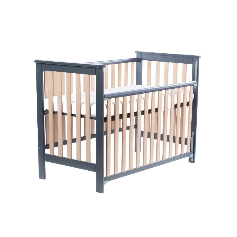 Bedside crib Alice grey / natural Bedside crib Alice grey / natural