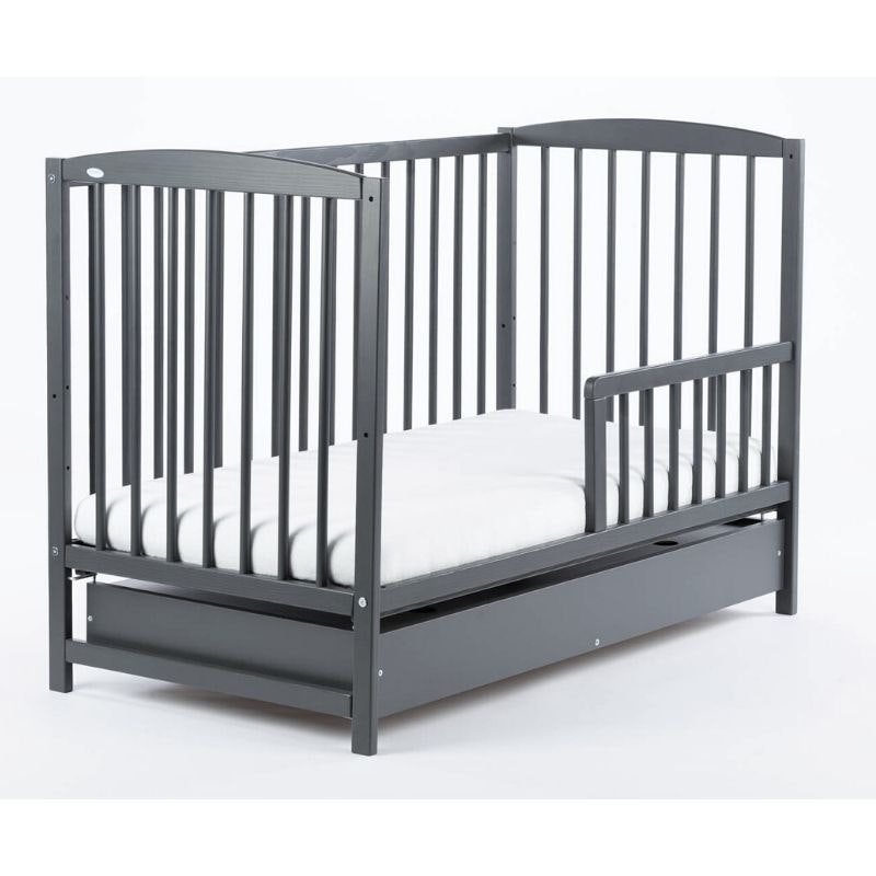 Crib/ junior bed with storage box Stella, grey Crib/ junior bed with storage box Stella, grey