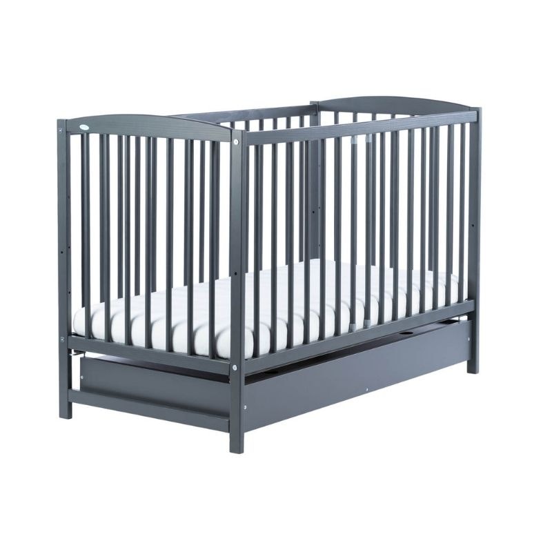 Crib/ junior bed with storage box Stella, grey Crib/ junior bed with storage box Stella, grey