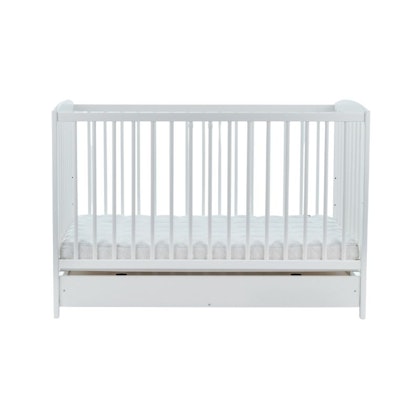 Crib / junior bed with storage box Stella, white