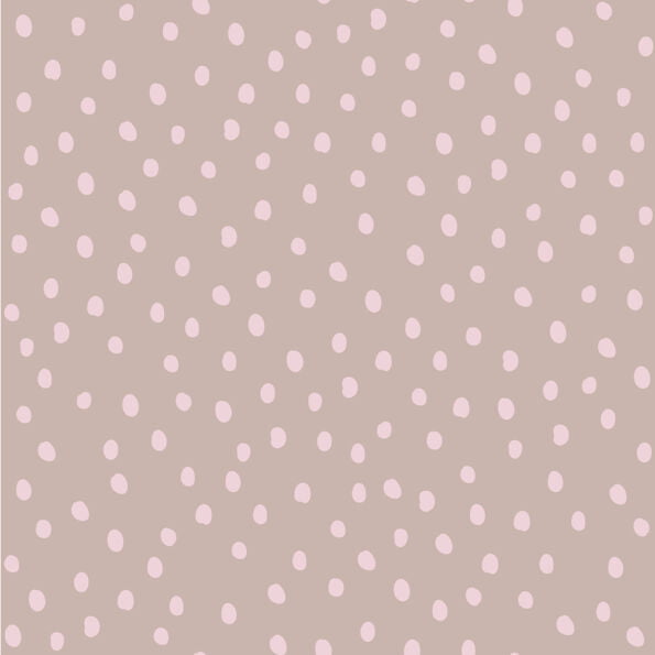 Dekornik, wallpaper Irregular Dots Powder Pink Cappucino 