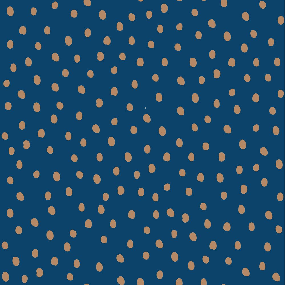 Dekornik, wallpaper Irregular Dots Navy Blue 