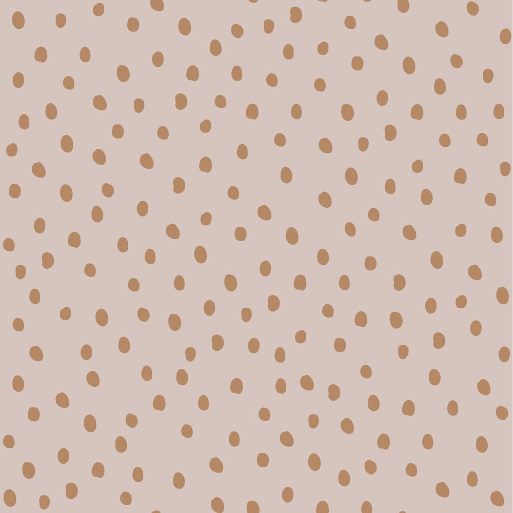 Dekornik, wallpaper Irregular Dots Powder Pink Cinnamon 
