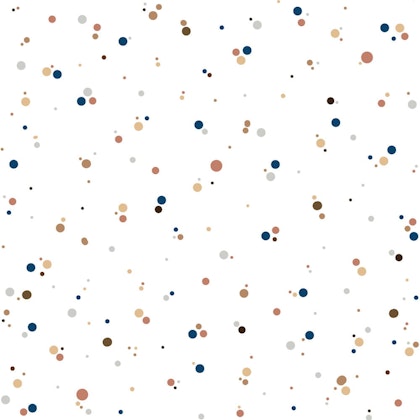 Dekornik, wallpaper Dots Minimini Cinnamon Blue