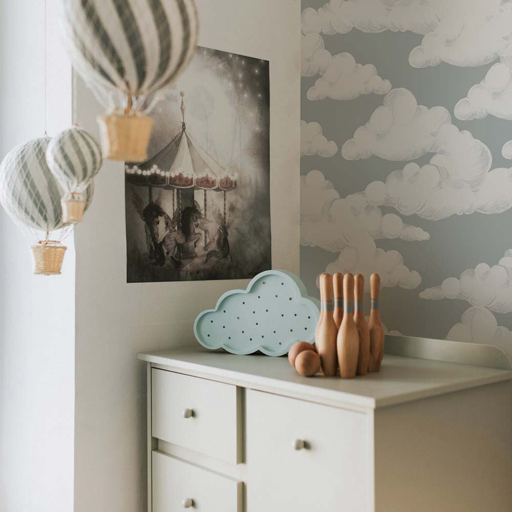 Dekornik, wallpaper Clouds Grey Blue 