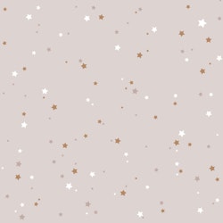 Dekornik, tapet Stars Minimini Cinnamon Powder Pink