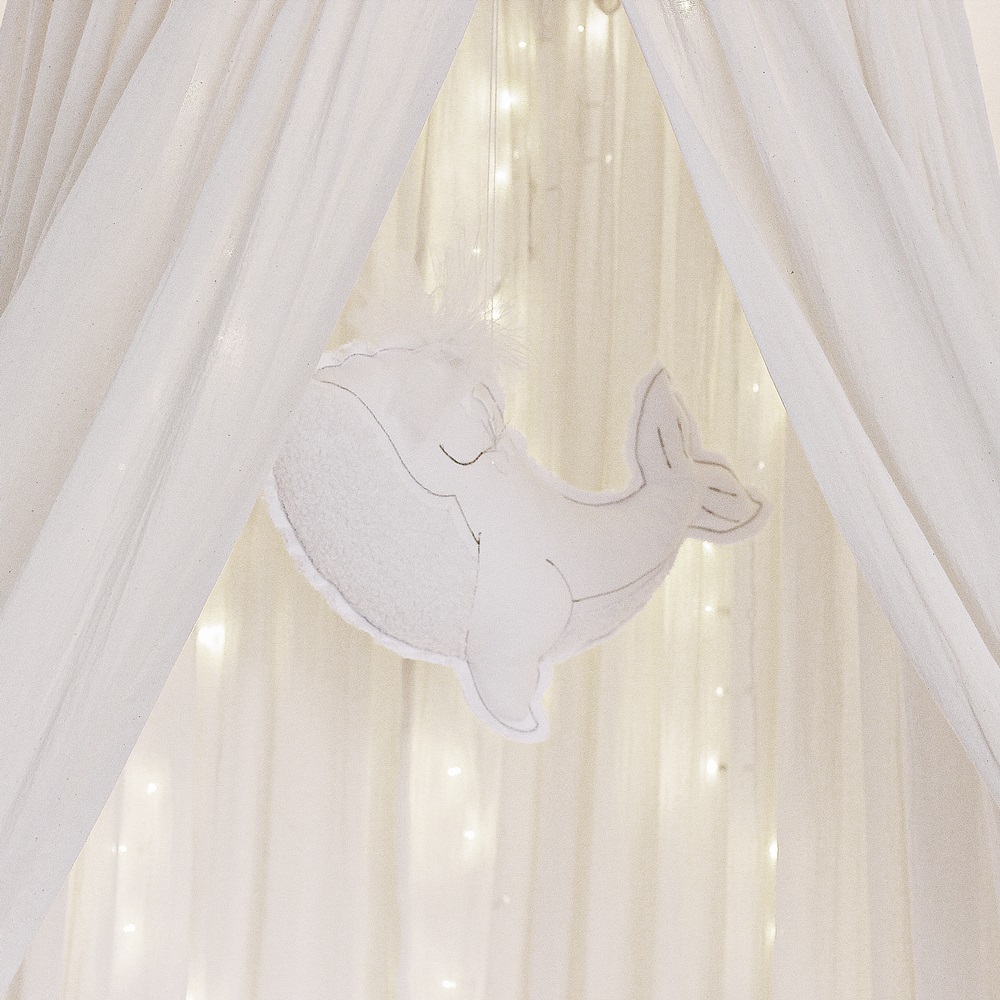 Cotton & Sweets, bed mobile wall decoration white whale 