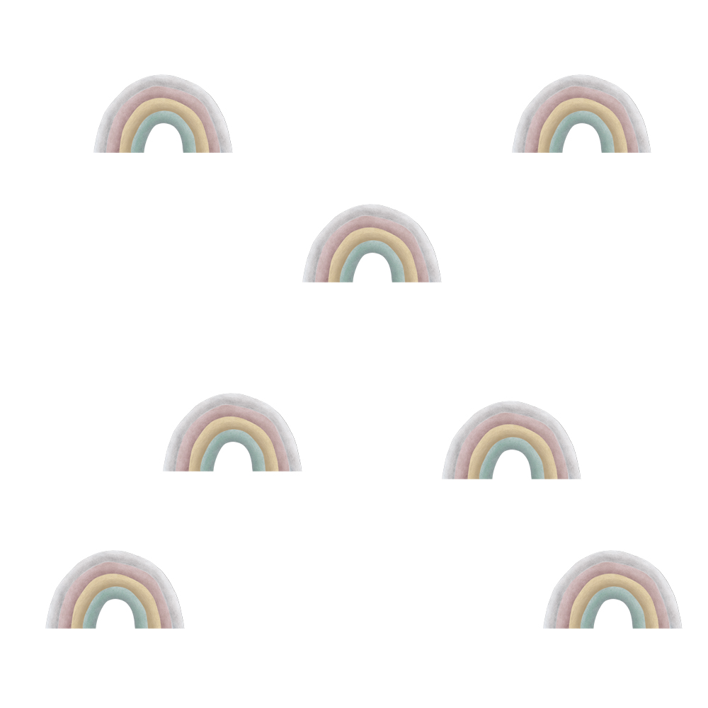 Stickstay, Joy mini regnbåge 7-pack, väggklistermärken Väggklistermärken i form av 7 små regnbågar