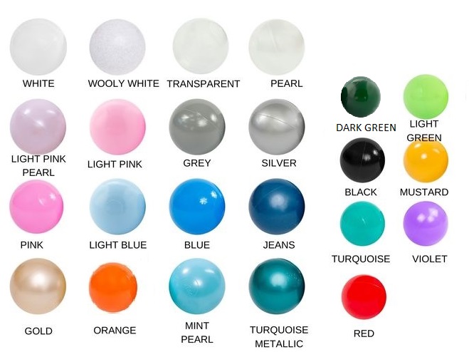 Ljusblå bollhav med 200 valfria bollar - Misioo 