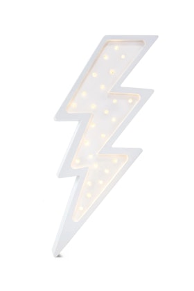 Little Lights, Night light for the children's room, Lightning bolt white