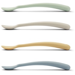 Liewood, Siv silikonsked 4-pack, Dusty mint multi mix