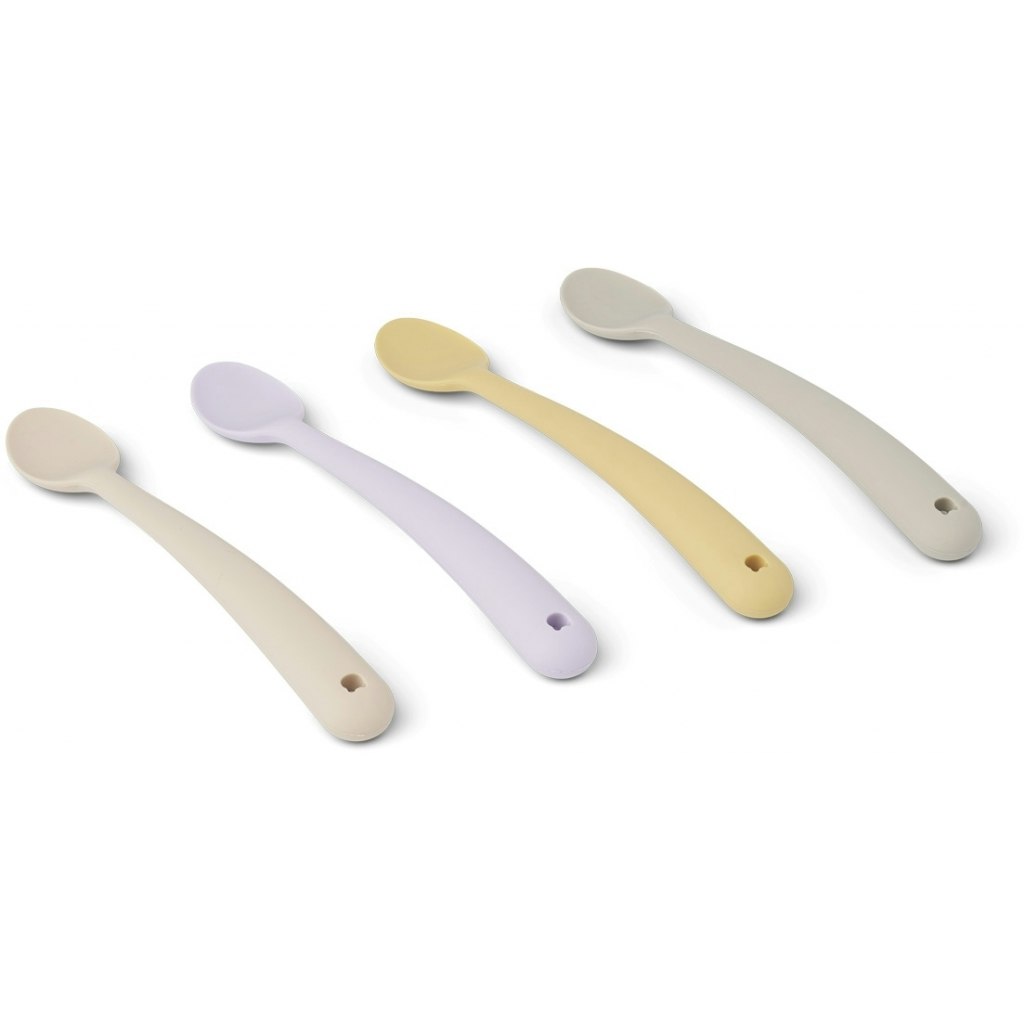 Liewood, Siv silicone spoon set of 4, Jojoba multi mix 