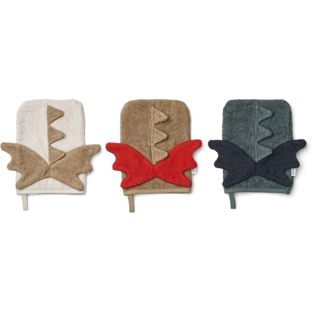 Liewood washcloths Sylvester set of 3, Dragon multi mix 