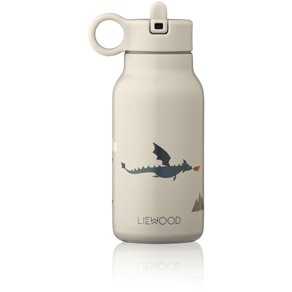Liewood, Falk thermos water bottle, Little dragon dark sandy mix 
