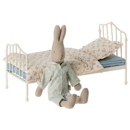 Maileg, Bed for dollhouse mini, blue