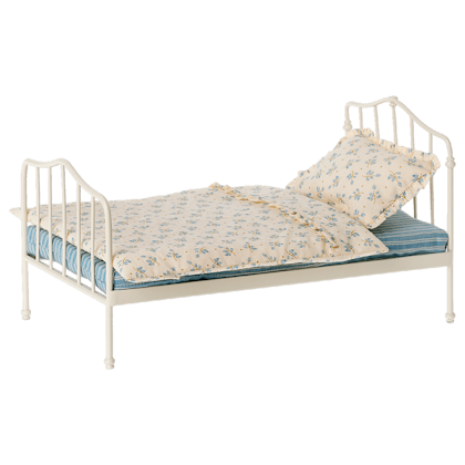 Maileg, Bed for dollhouse mini, blue