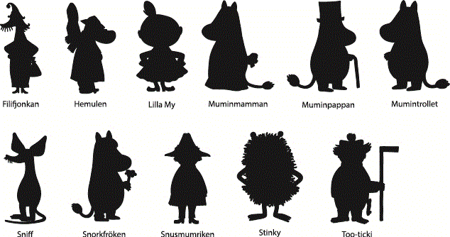 Personlig bokstav med figurer - Moomin 