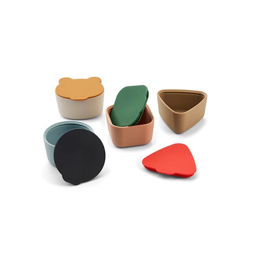 Liewood, Toto set of 4 silicone snack bowls, Multi mix