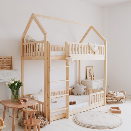 Bunk bed house bed Bianca 90x190 cm