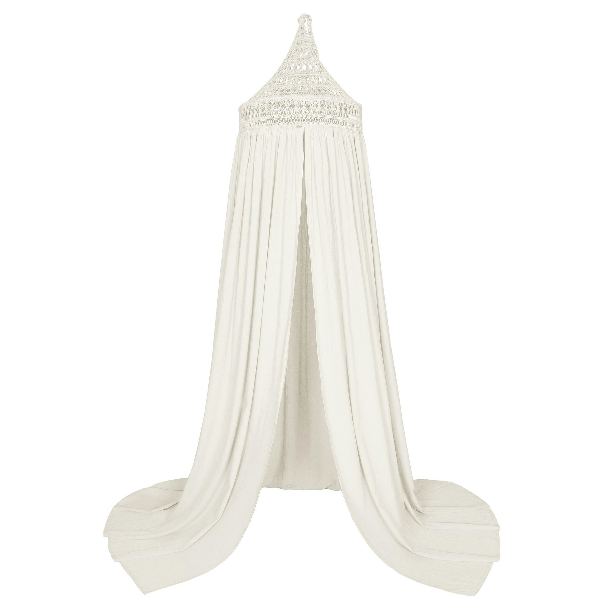 Numero 74, Tara boho bed canopy with LED lights, natural 