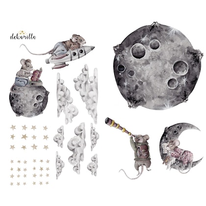 Dekorillo, wall sticker Cosmic Little Mouse