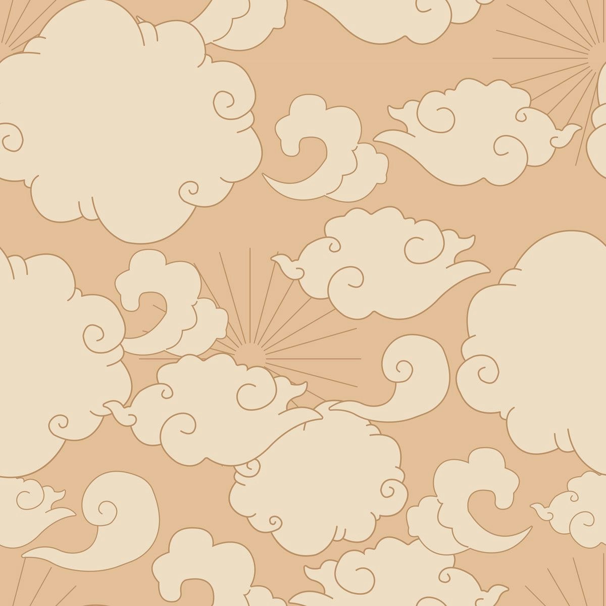 Dekornik, Wallpaper Clouds Beige Barocco 