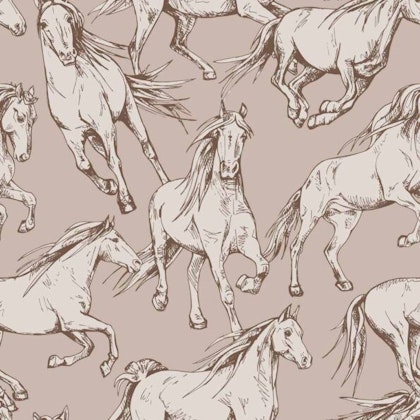 Dekornik, Wallpaper Horses Beige