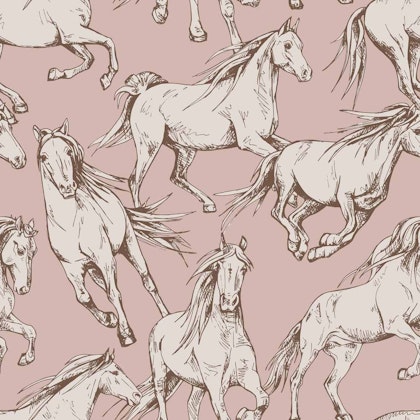 Dekornik, Tapet Horses Pink