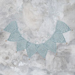 Numero 74, crochet garland, Sweet blue