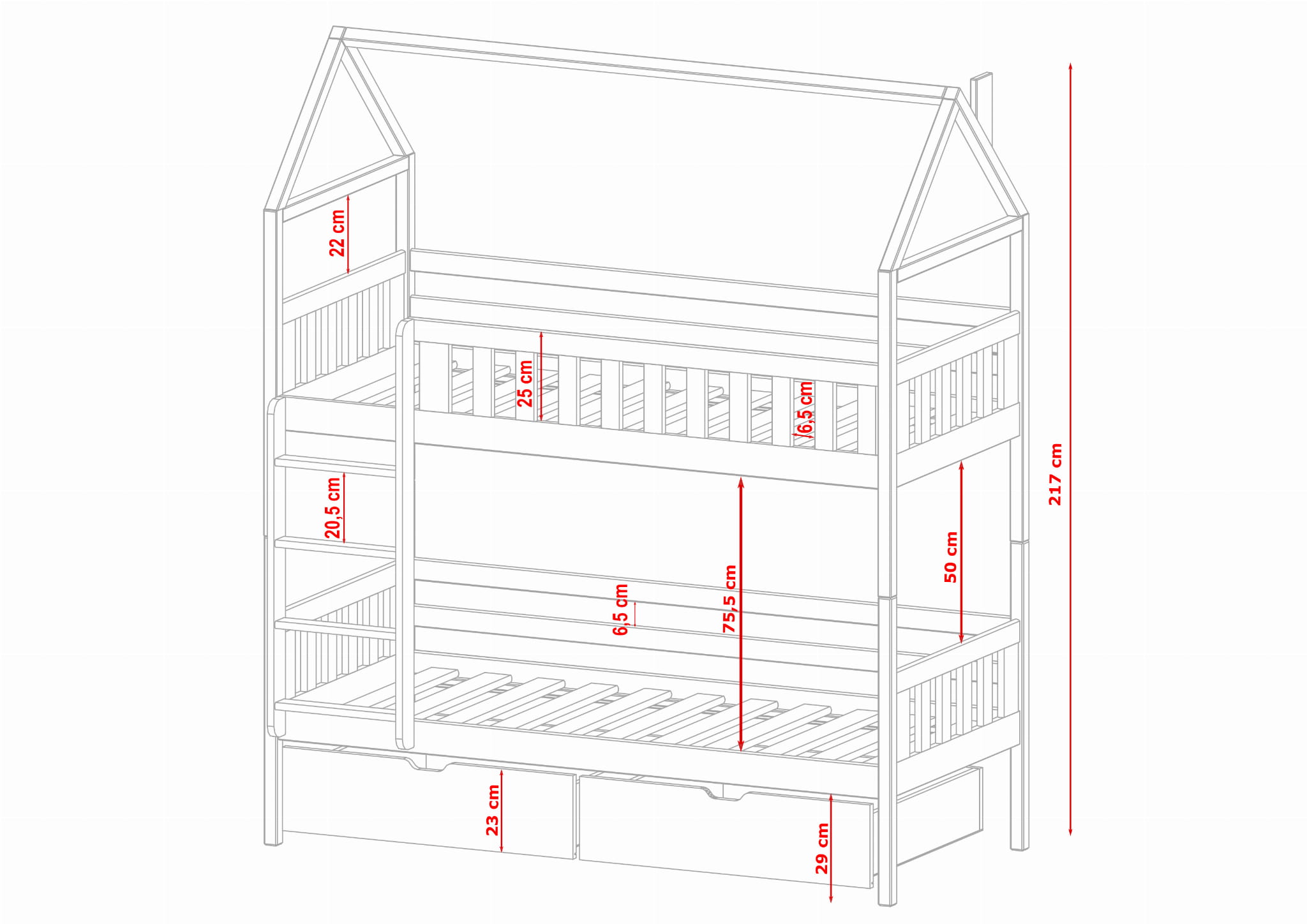 House bed bunk bed Gabriel House bed bunk bed Gabriel