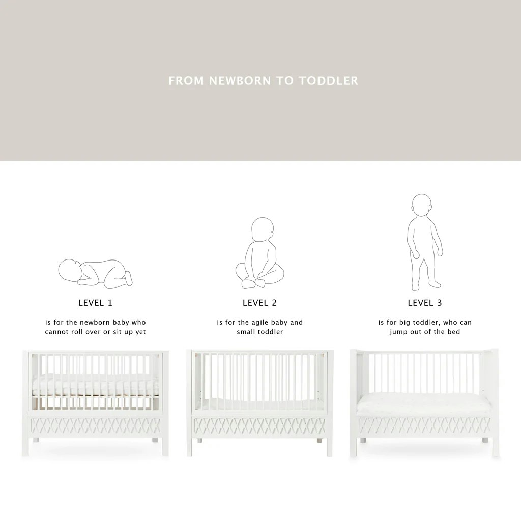 Cam Cam, Harlequin cot, white Cam Cam, Harlequin cot, white