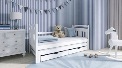 Children's bed with extra bed, daybed Folke