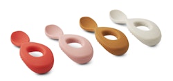 Liewood, Liva silikon sked 4-pack, Dusty raspberry multi mix